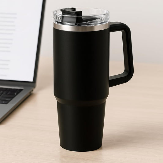 Vacuum Insulated Stainless Steel Tumbler with Steel Straw