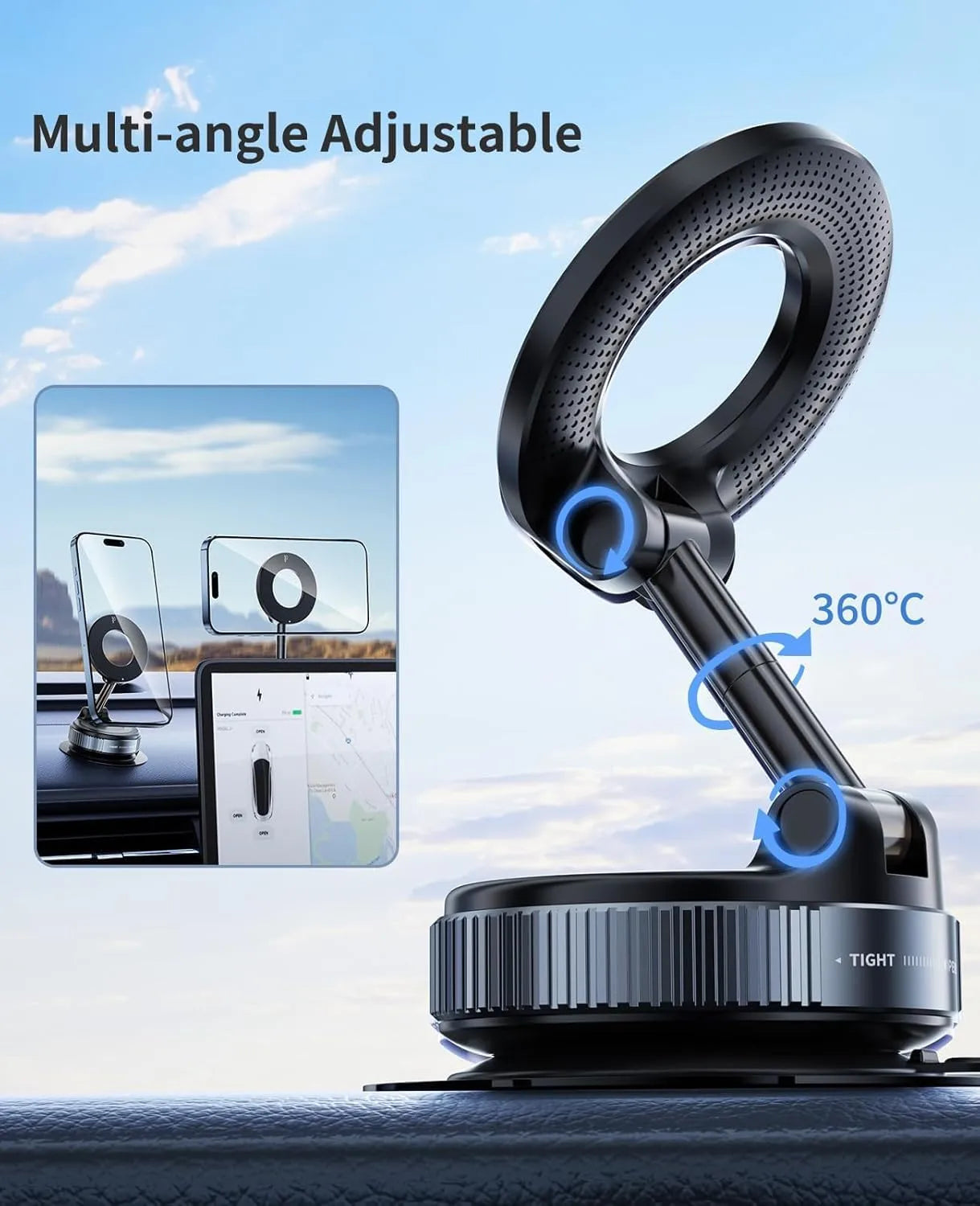 360° Vaccum Magnetic Phones Holder